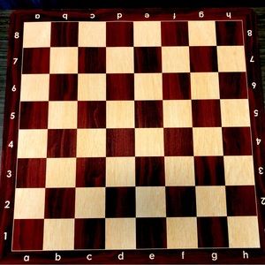 Tournament Regulation Wood Grain Rubber Mousepad Chess